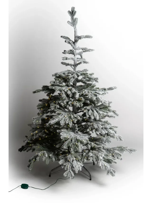 Brad artificial Woodland Snow 1.8 m cu lumini integrate, 416 3D + 400 LED PE